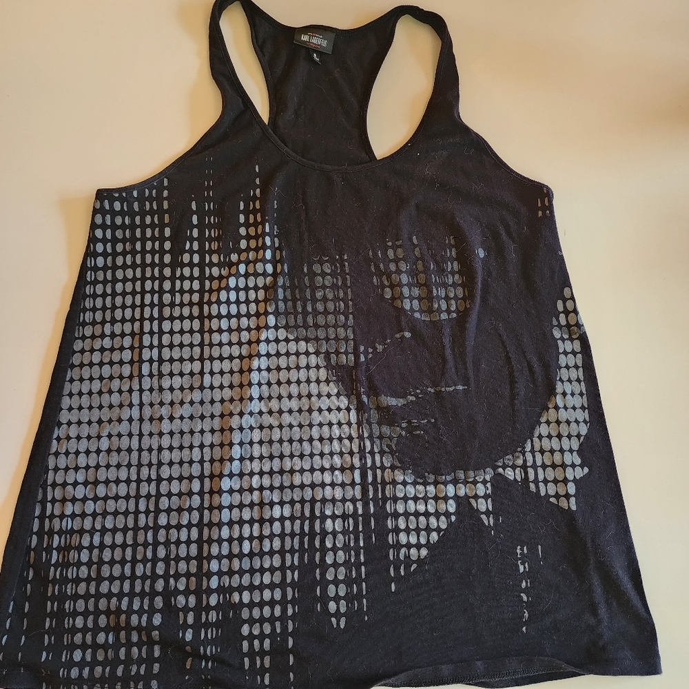 Karl Lagerfeld Black Sleeveless  Shirt Top - XS/Small A6